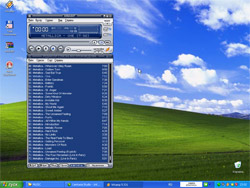 Вид программы Winamp без библиотеки